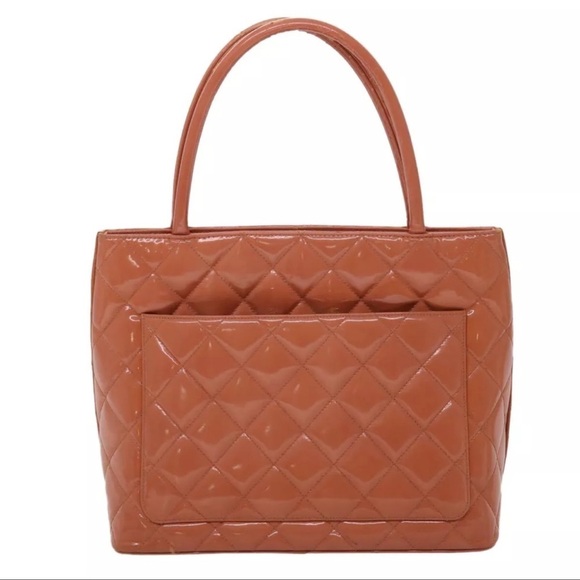 💎💕CHANEL Tote Bag Patent leather Reprint Pink CC Auth am4588 - Picture 3 of 16